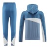 Tréninkový Mikina Olympique de Marseille Hoodie Čtvrt Zip Modrá 2023-24